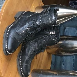 SAM EDELMAN Jennifer Studded Combat boots